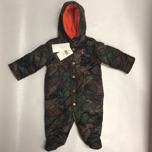 Polo Ralph Lauren Baby Boys Matte Microfiber Camo-Print Bunting Coat - Picture 2 of 9